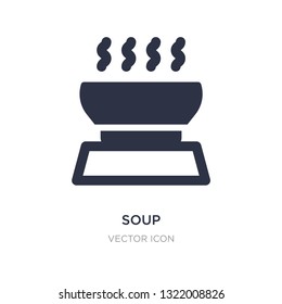 soup icon on white background. Simple element illustration from Autumn concept. soup sign icon symbol design.