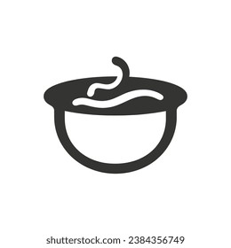 Icono de sopa sobre fondo blanco - Ilustración vectorial simple