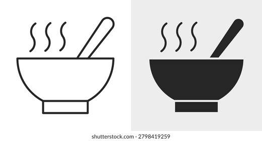 Soup Icon represents warm meals, comfort food, and nutritious dining options.