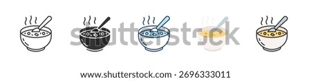 Soup Icon Set Multiple Style Collection
