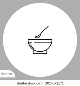 Soup icon sign vector,Symbol, logo illustration for web and mobile
