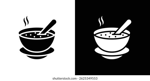 Soup icon simple line vector. Symbol, logo.