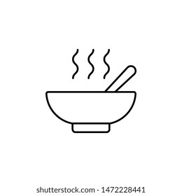 Soup icon. Simple thin line, outline vector of autumn icons for ui and ux, website or mobile application