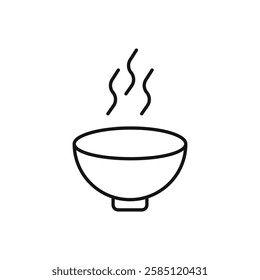 Soup icon. simple thin line vector icon