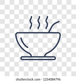 Soup icon. Trendy linear Soup logo concept on transparent background from Hotel and Restaurant collection