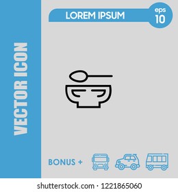 Soup icon vector