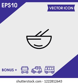 Soup icon vector