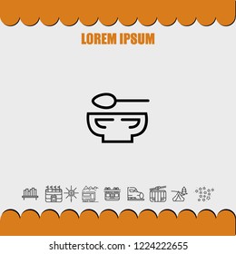 Soup icon vector