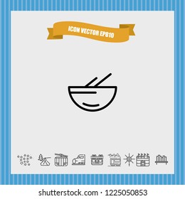 Soup icon vector