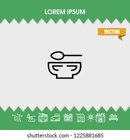 Soup icon vector