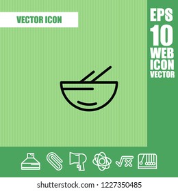 Soup icon vector