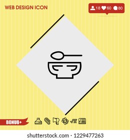 Soup icon vector