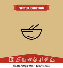 Soup icon vector