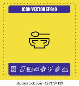 Soup icon vector