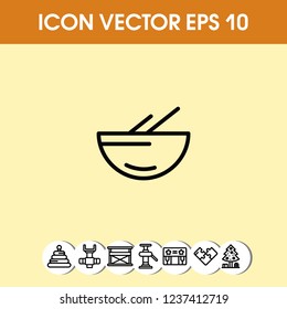 Soup icon vector