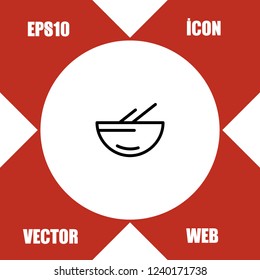 Soup icon vector