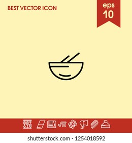 Soup icon vector