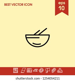 Soup icon vector