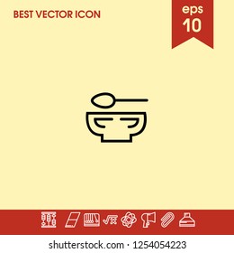 Soup icon vector