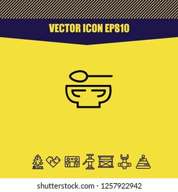 Soup icon vector