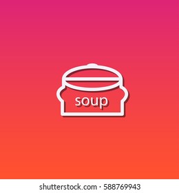 Soup icon vector