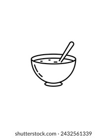 soup icon, vector best line icon.