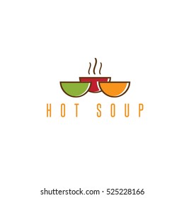 soup icon vector design template with bowls