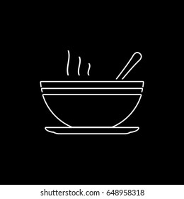 Soup icon. Vector illustration.