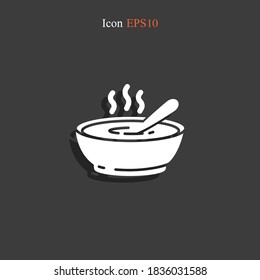 Soup icon. Vector illustration EPS 10.