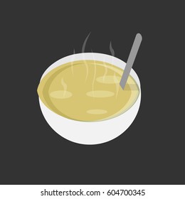 Soup icon. Vector illustration. Flat design.