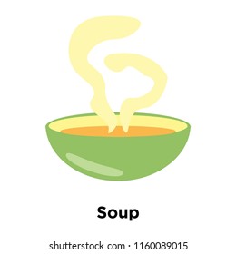 Soup icon vector isolated on white background, Soup transparent sign
