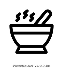 soup icon. vector line icon for your website, mobile, presentation, and logo design.