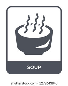 soup icon vector on white background, soup trendy filled icons from Autumn collection, soup simple element illustration