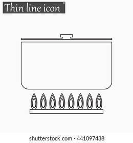 soup icon Vector Style thin line