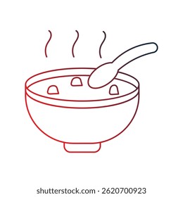 soup icon with white background vector stock illustration