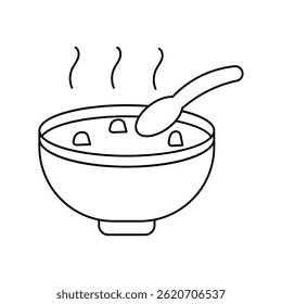 soup icon with white background vector stock illustration