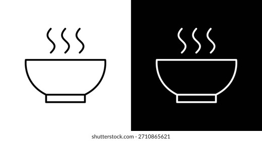 Soup icons. line drawing vector icons