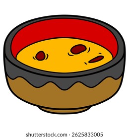 soup illustration hand drawn isolated vector