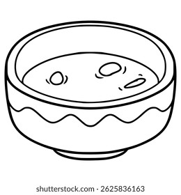 soup illustration hand drawn outline vector
