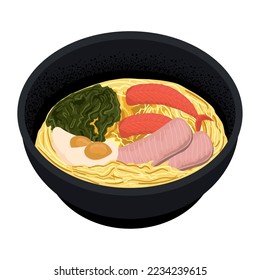 soup japanese food icon isolated