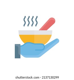 Soup Kitchen Vector Flat lled Icon design illustration. EPS 10 File on White background
