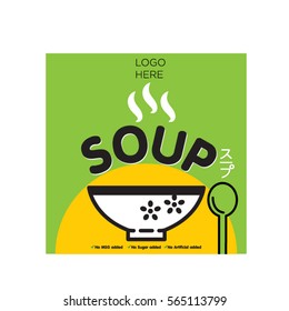 Soup Label Design Vector