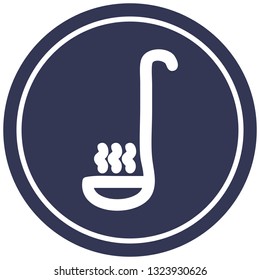 Soup Ladle Circular Icon Symbol