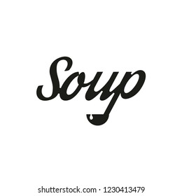 Soup ladle graphic design template vector illustration