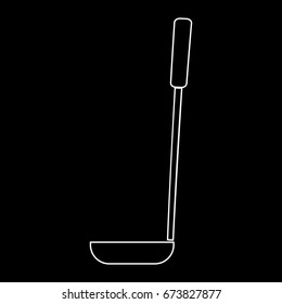 Soup ladle icon .