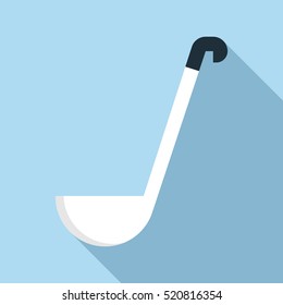 Soup ladle icon. Flat illustration of soup ladle vector icon for web