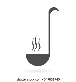 Soup ladle icon. Flat. Vector illustration.