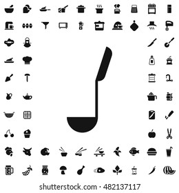 Soup ladle icon illustration isolated vector sign symbol