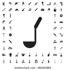 Soup ladle icon illustration isolated vector sign symbol