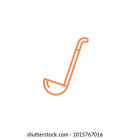 Soup Ladle icon. Kitchen appliances for cooking Illustration. Simple thin line style symbol.